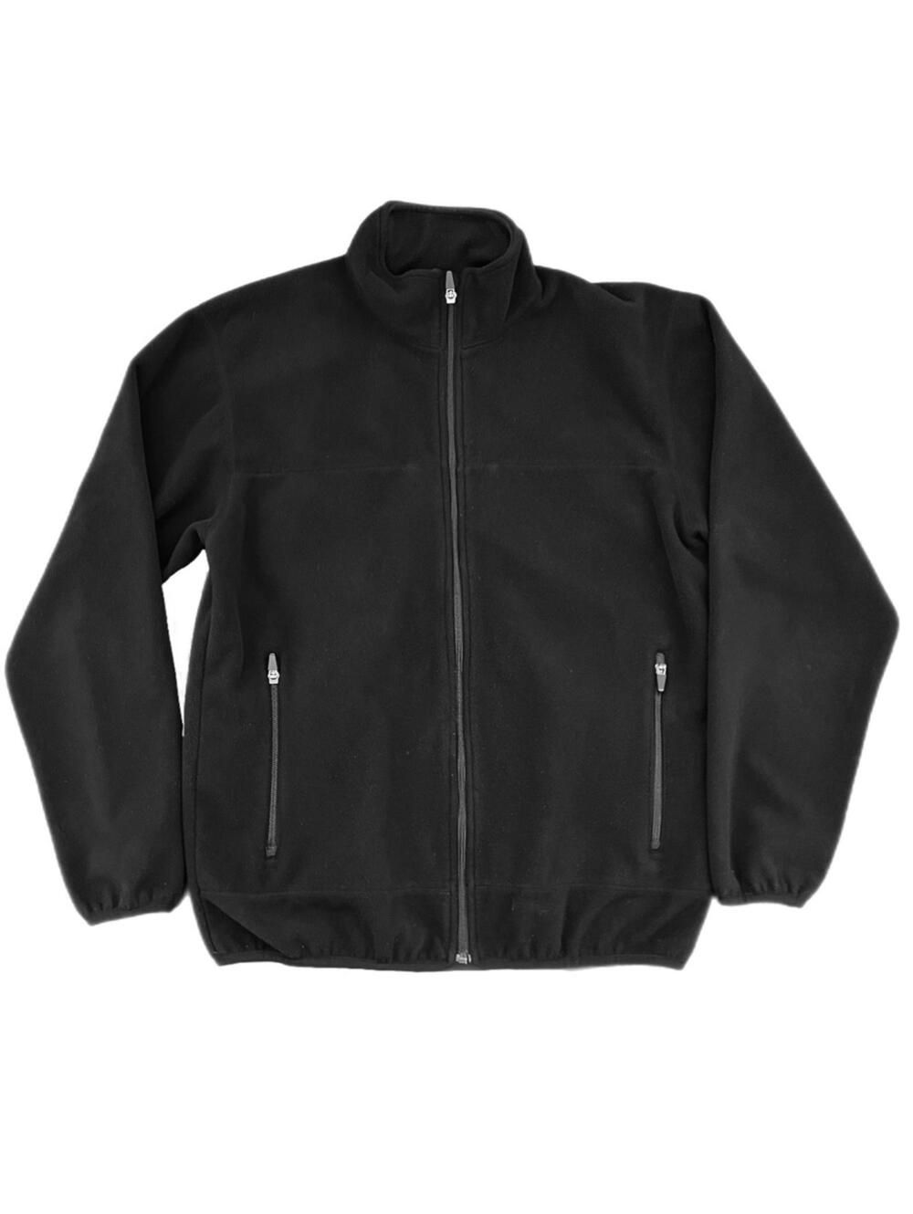 Lands End Black Men’s Full Zip Jacket - M